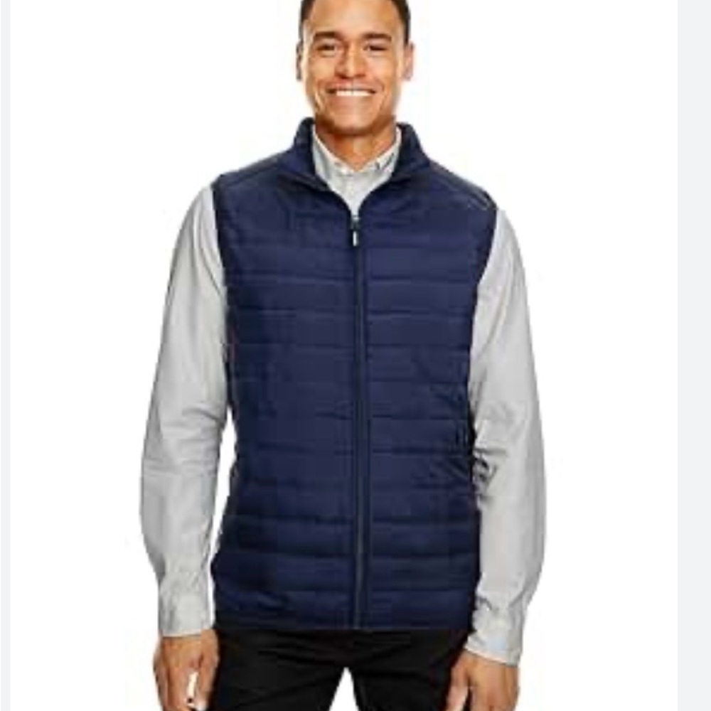For The Republic Men's Dark Blue Quilted Vest zs XXL